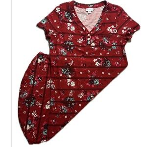 DREAM‎ nightgown floral striped pattern red color XS NWOT
